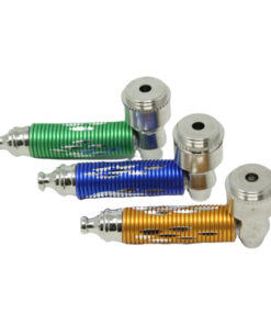 3" Metal pipe with Diamond Cuts - Assorted Colour