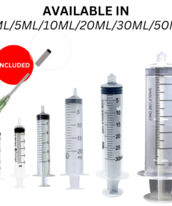 Blunt Needle Syringe For E-Liquid Mixing 3ml/5ml/10ml/20ml/30ml/50ml