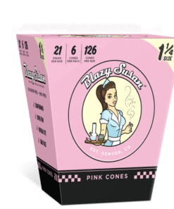 Blazy Susan Pre Rolled Cones - 1¼ Size Pink - 6/pack