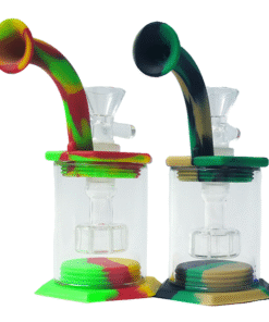 5.5"Silicone Bong w/ Shower Perc w/ Glass Bowl