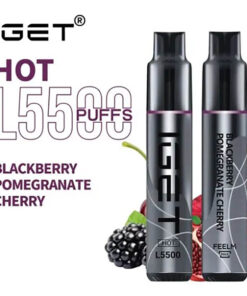 iGET HOT VAPE 5500 PUFF – BLACKBERRY POMEGRANATE CHERRY