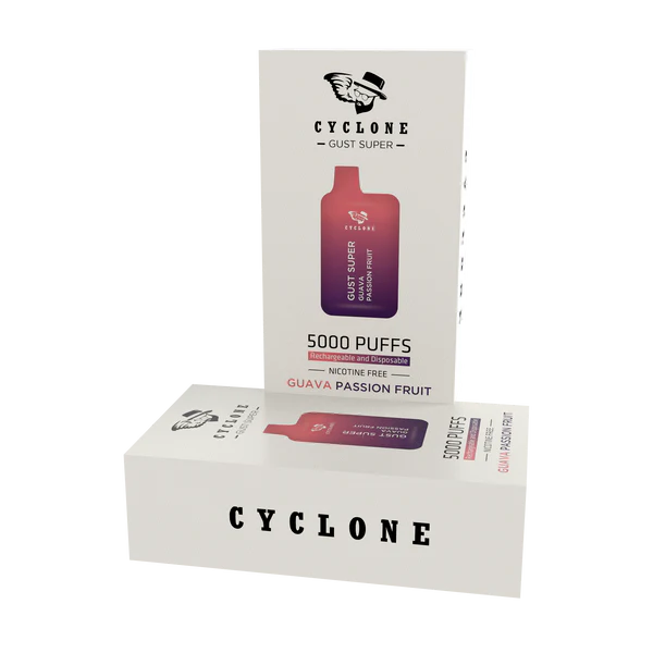 Nicotine Free Gust Super Guava Passion Fruit Rechargeable Disposable