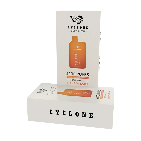 Nicotine Free Gust Super Mango Peach Rechargeable Disposable
