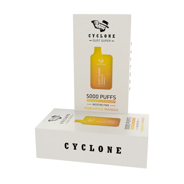 Nicotine Free Gust Super Pineapple Mango Rechargeable Disposable