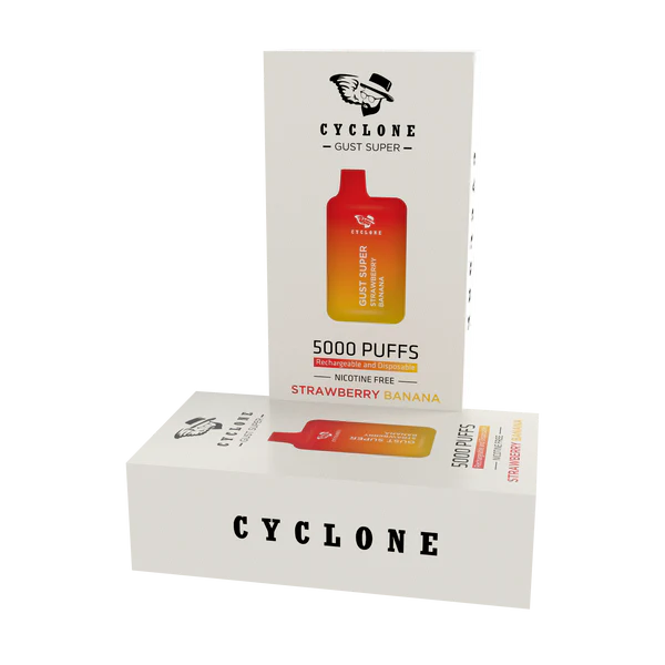 Nicotine Free Gust Super Strawberry Banana Rechargeable Disposable Vape