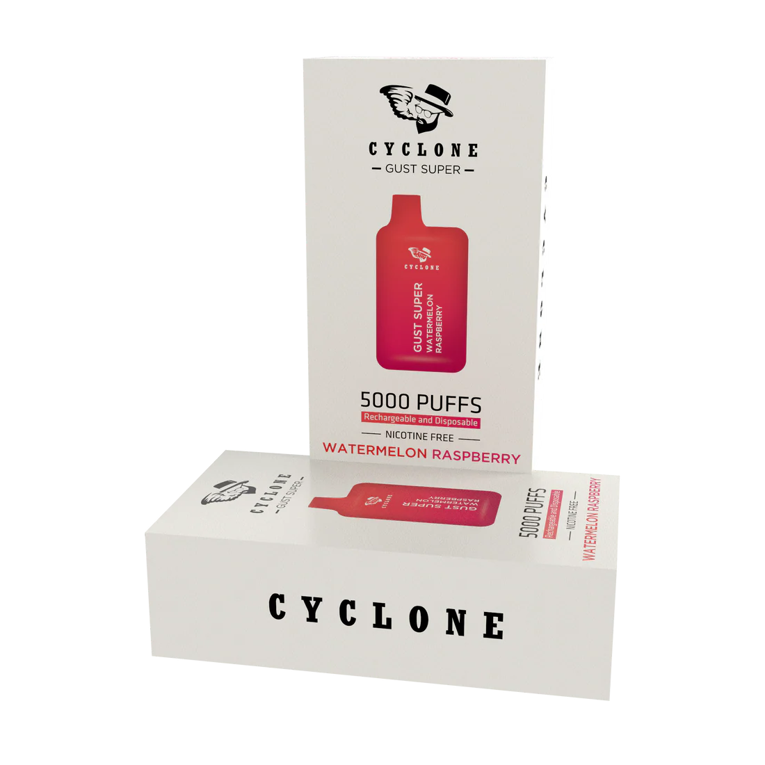 Nicotine Free Gust Super Watermelon Raspberry Rechargeable Disposable