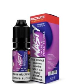 Nasty PodMate Nic Salt – Grape & Mixed Berries 10ml E-liquid