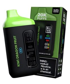 BLVK Bar 20K Disposable Vape  (5%, 20000 Puffs) - Kiwi Dragon Fruit Ice
