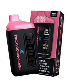 BLVK Bar 20K Disposable Vape  (5%, 20000 Puffs) - Peach Mango Lychee Ice