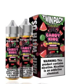 Candy King Twin Pack Bubblegum Strawberry Watermelon 2x 60ml Vape Juice