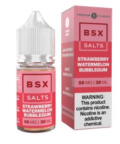 Glas BSX Strawberry Watermelon Bubblegum Nic Salt Vape Juice 30ml