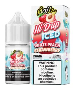 Hi-Drip Iced White Peach Strawberry 30ml Nic Salt Vape Juice
