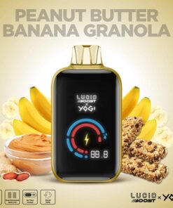 Lucid Boost Disposable Vape (5%, 20123 Puffs) - Peanut Butter Banana Granola - Yogi