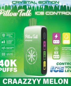 Pillow Talk Ice Control IC40000 Disposable Vape (5%, 40000 Puffs) - Craazzyy Melon (Crystal Edition)