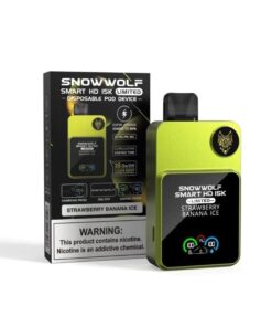 SnowWolf Smart HD 15K Disposable Vape (5%, 15000 Puffs) - Strawberry Banana Ice
