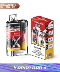 VAPGO BAR X 12K Disposable Vape  (5%, 12000 Puffs) - Strawberry Banana Ice
