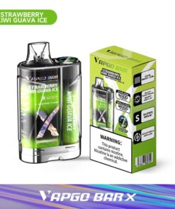 VAPGO BAR X 12K Disposable Vape  (5%, 12000 Puffs) - Strawberry Kiwi Guava Ice