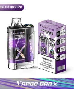 VAPGO BAR X 12K Disposable Vape  (5%, 12000 Puffs) - Triple Berry Ice